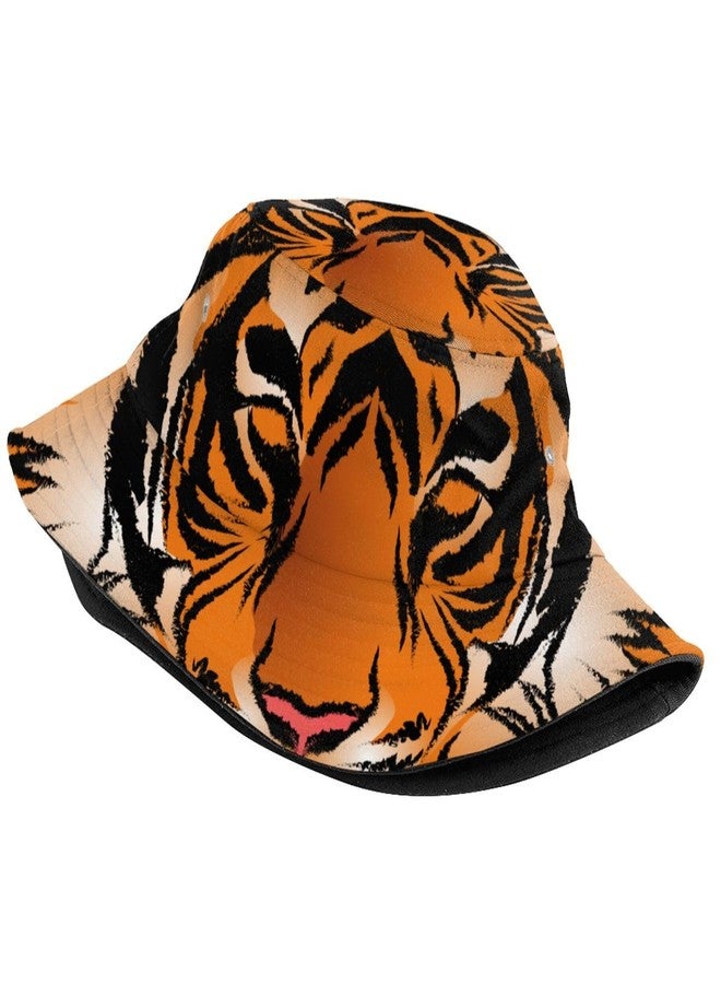 AIMASTZ Bengal Tiger Bucket Hat Outdoor Summer Beach Sun Hat Packable Fisherman Cap for Men and Women - Image 2